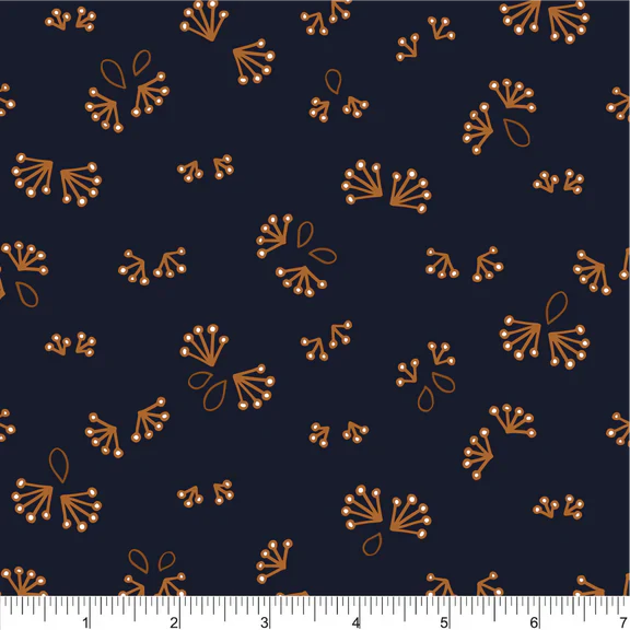 Jewelry Box Dazzling Darlings Navy Blue Isoletto Design Phoebe Cotton Fabric