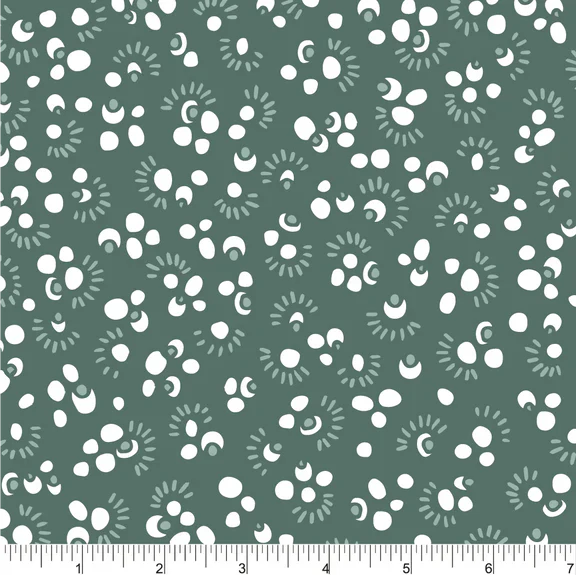 Jewelry Box Tresured Trinkets Green Isoletto Design Phoebe Cotton Fabric