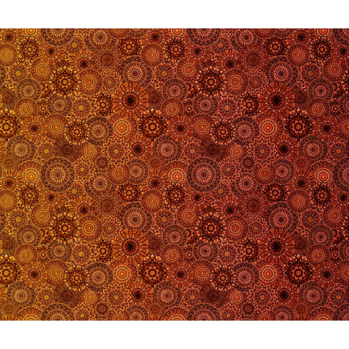 Jewelscape Kaleidoscope Medallion Ombre Green Dan Morris Quilting Treasures Cotton Fabric