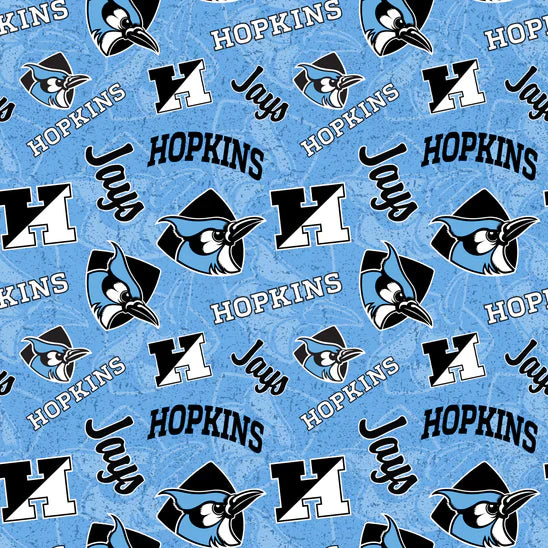 John Hopkins Jays NCAA College Tone on Tone Sykel Enterprises Cotton Fabric JHU-1178