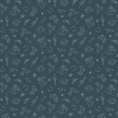 John Wayne American West Icon Navy Riley Blake Cotton Fabric RB-C16625-NAVY