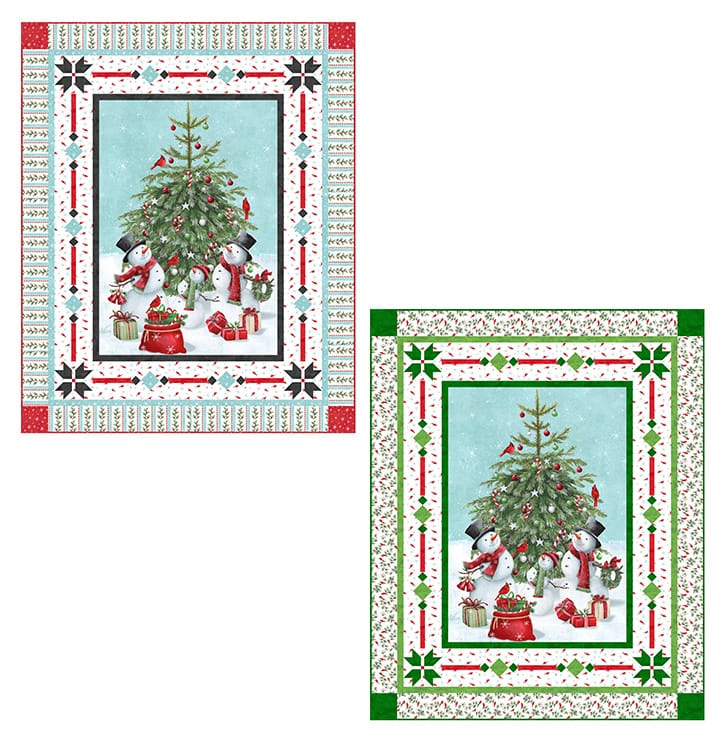 Jolly Gatherings Digital Quilt Top 52"x 64" Kris Holderness Northcott Holly Jolly NC-DQ3587 | US Fabric Shop