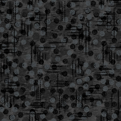 Jot Dot 108" Wide Backing Tonal Dot Texture Black Blank Quilting Cotton Fabric BQ-1230-99