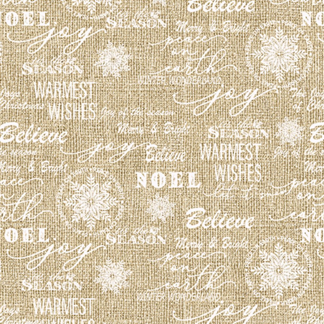 Joy of the Season Joyfulspirations Natural Tone Molly B Benartex Cotton Fabric