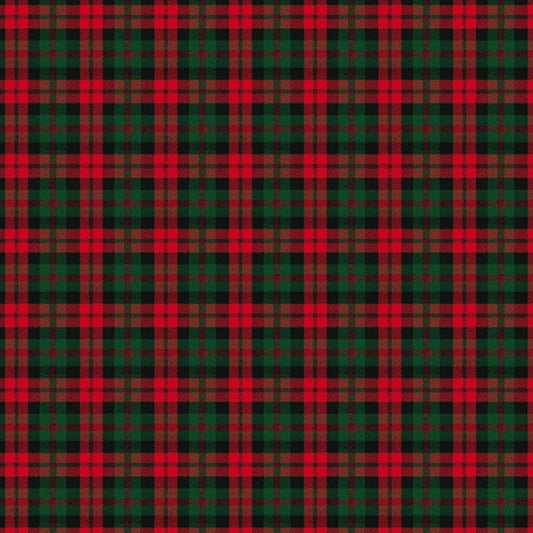 Joy of the Season Plaid Multi Red Green Molly B Benartex Cotton Fabric