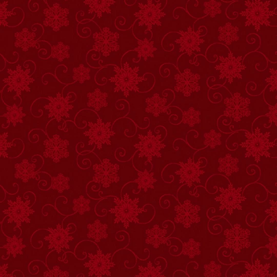 Joy of the Season Seasonal Snowflakes Dark Red Molly B Benartex Cotton Fabric