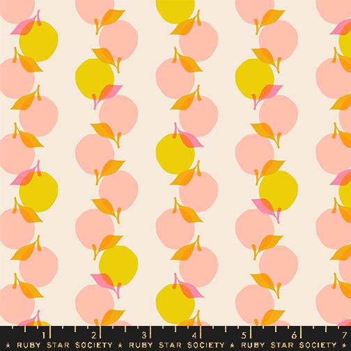 Juicy Fruit Stacked Up Peach Shell Beige Melody Miller Ruby Star Society Moda Cotton Fabric