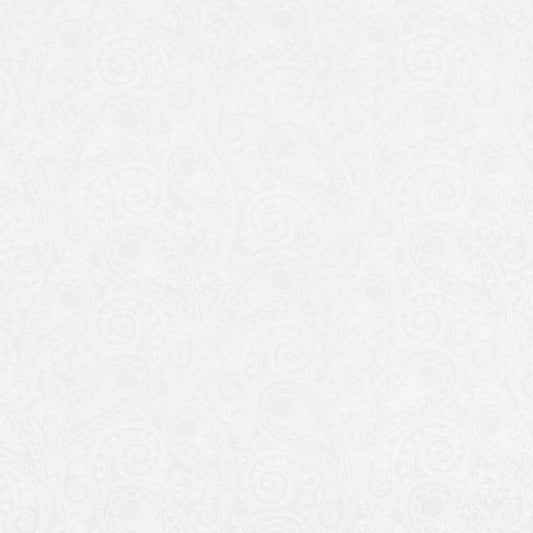 Juliette Paisley Tonal White on White Angela Nickeas Wilmington Prints Cotton Fabric