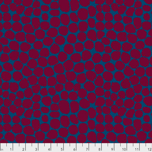 Jumble Maroon Red Brandon Mably Kaffe Fassett Free Spirit Cotton Fabric FS-PWBM053.MAROO