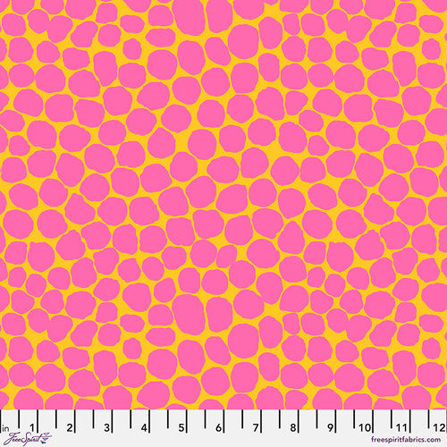 Jumble Yellow Brandon Mably the Kaffe Fassett Collective Free Spirit Cotton Fabric FS-PWBM053.YELLOW