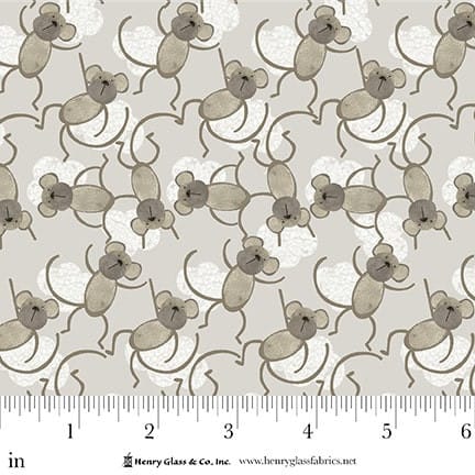 Jungle Romp Monkey Allover Beige Betsey Cavallo Henry Glass Cotton Fabric HG-2110-44 | US Fabric Shop