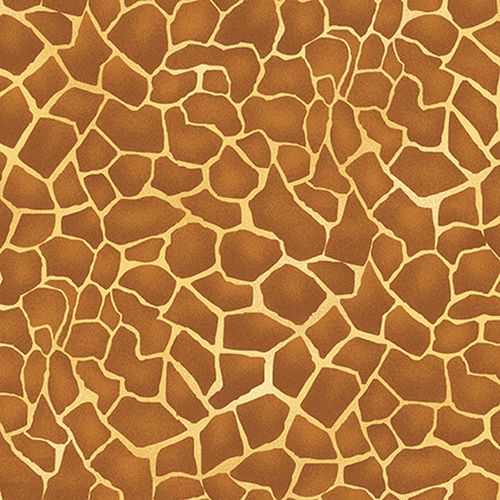 Jungle Story Giraffe skin Ochre Brown Eric Sturtevant Studio E Cotton Fabric
