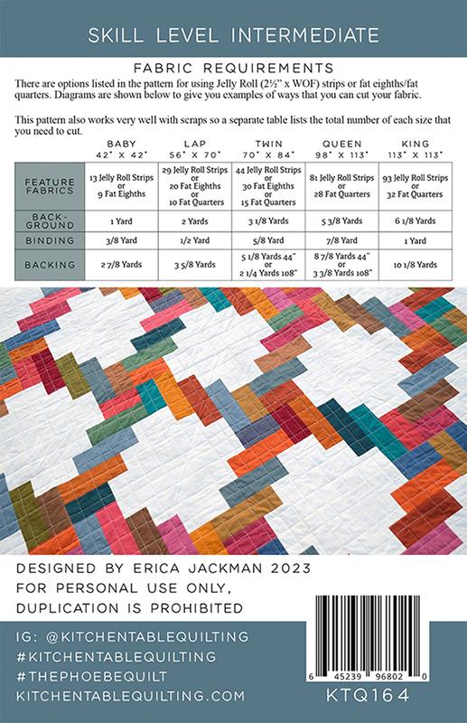 The Phoebe Quilt Pattern 56"x70" Erica Jackman Kitchen Table Quilting KTQ-164