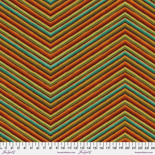 Chevron Stripe Ochre Kaffe 85 & Fabulous Kaffe Fassett Free Spirit Cotton Fabric