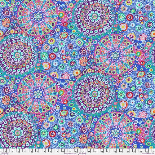 Millefiore Aqua Classics Kaffe Fassett Collective Free Spirit Cotton Fabric FS-PWGP092.AQUAX