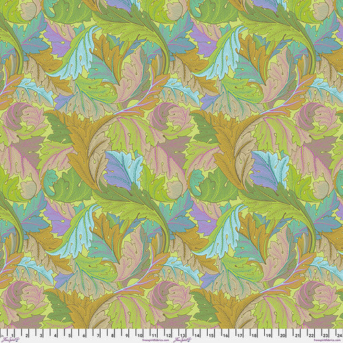 Kaffe Fassett x Morris & Co. Acanthus Jade Green Kaffe Fassett Collective Free Spirit Cotton Fabric FS-PWKW006.Jade