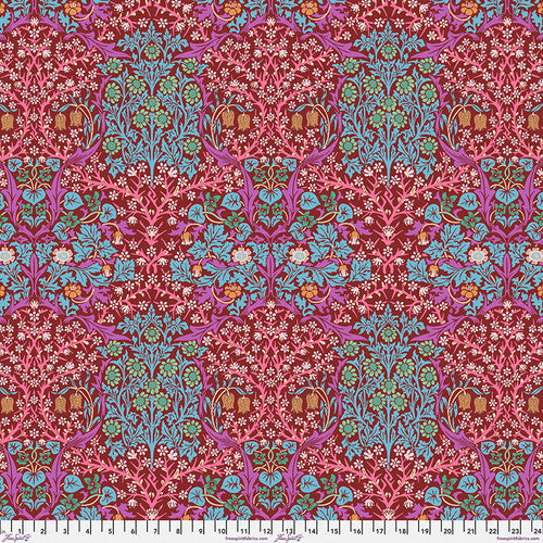 Kaffe Fassett x Morris & Co. Blackthorn Brown Kaffe Fassett Collective Free Spirit Cotton Fabric FS-PWKW002.Brown