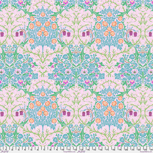 Kaffe Fassett x Morris & Co. Blackthorn Pink Kaffe Fassett Collective Free Spirit Cotton Fabric FS-PWKW002.Pink