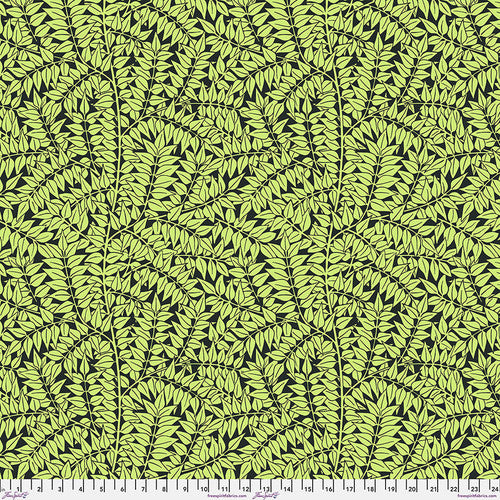 Kaffe Fassett x Morris & Co. Branches Black Kaffe Fassett Collective Free Spirit Cotton Fabric FS-PWKW009.Black