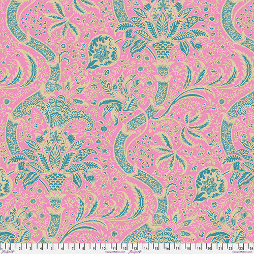Kaffe Fassett x Morris & Co. Indian Opera Pink Kaffe Fassett Collective Free Spirit Cotton Fabric FS-PWKW005.Opera