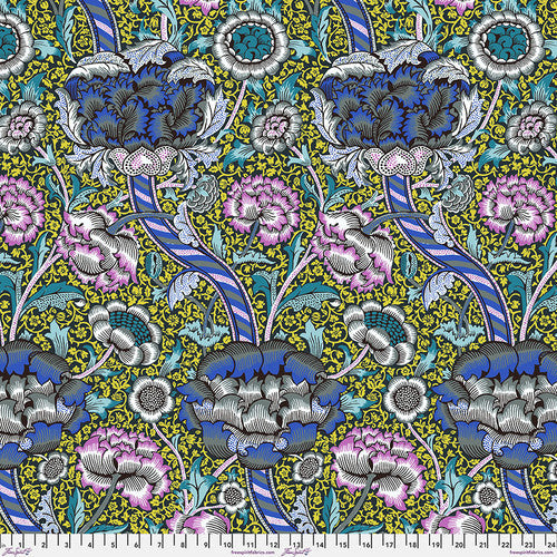 Kaffe Fassett x Morris & Co. Wandle Contrast Kaffe Fassett Collective Free Spirit Cotton Fabric FS-PWKW012.Contrast