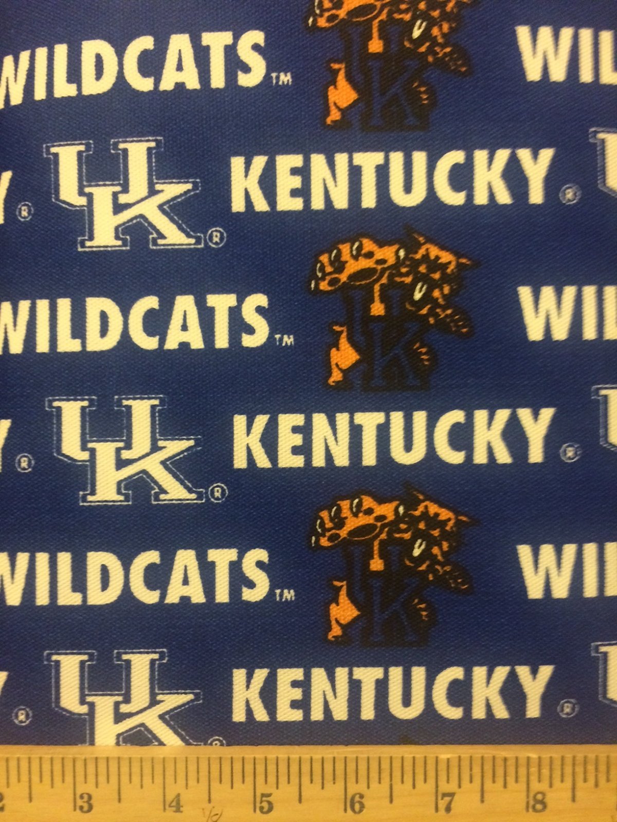 Kentucky Wildcats NCAA College Sykel Canvas Twill 58" Fabric KY-250