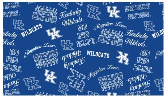 Kentucky Wildcats NCAA College Mini Stadium Logo Sykel Enterprises Cotton Fabric KY-1389