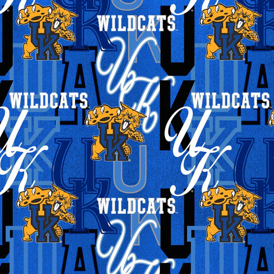 Kentucky Wildcats NCAA College Letters Sykel Cotton Fabric SYK-KY-1372