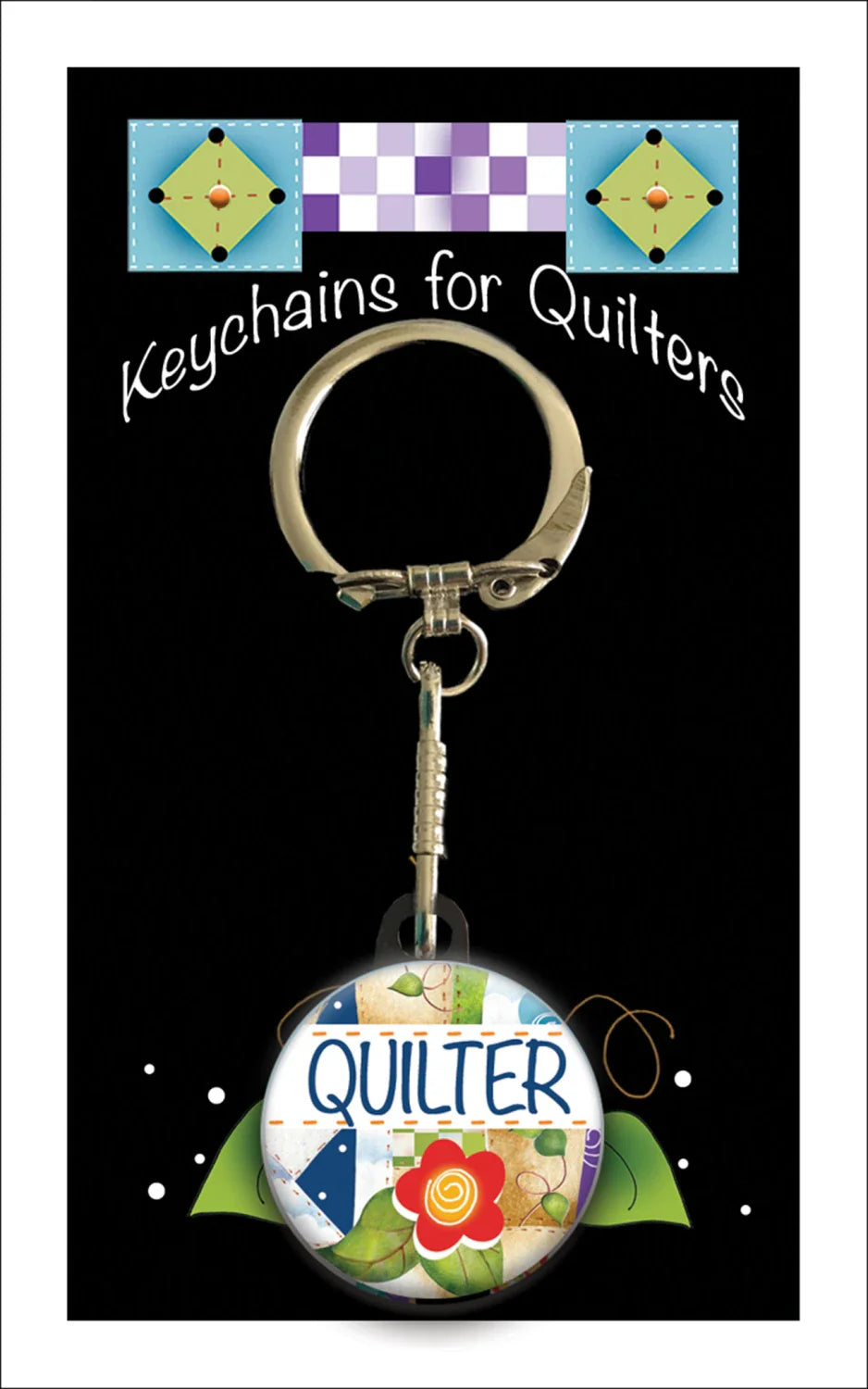 Keychain Quilters 1" Keychain Jody Houghton Designs JHD-KC5