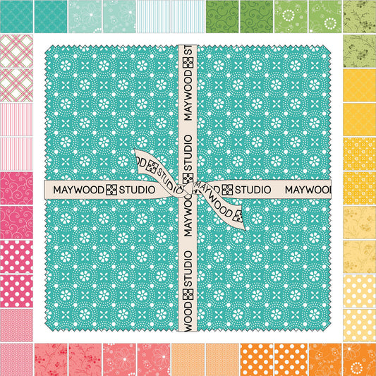 Kimberbell Basics Kim's Picks Full Bloom 10" Squares Kimberbell Maywood Studio Cotton Fabric MS-SQ-MASKBB-Fbl