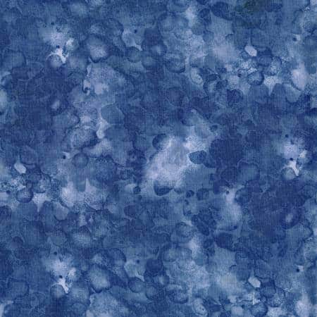 Blue Solid-ish Blender Kimberly Einmo Timeless TreasuresCotton Fabric TT-C6100-Kim-Blue