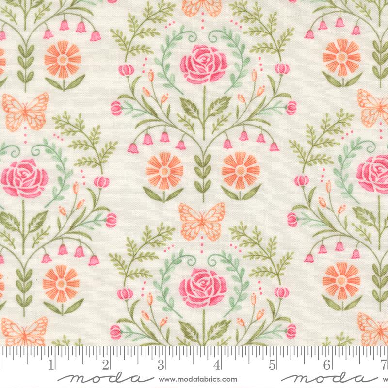 Kindness Damask Dogwood Multi Deb Strain Moda Fabrics Cotton Fabric MD-56152-11