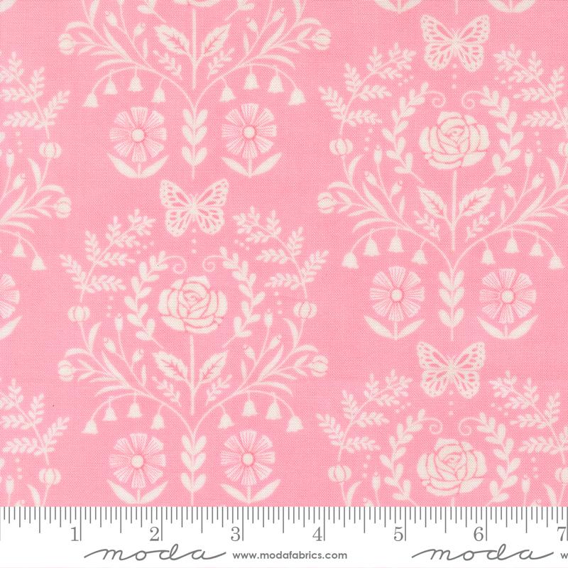 Kindness Damask Rose Pink Deb Strain Moda Fabrics Cotton Fabric MD-56152-27