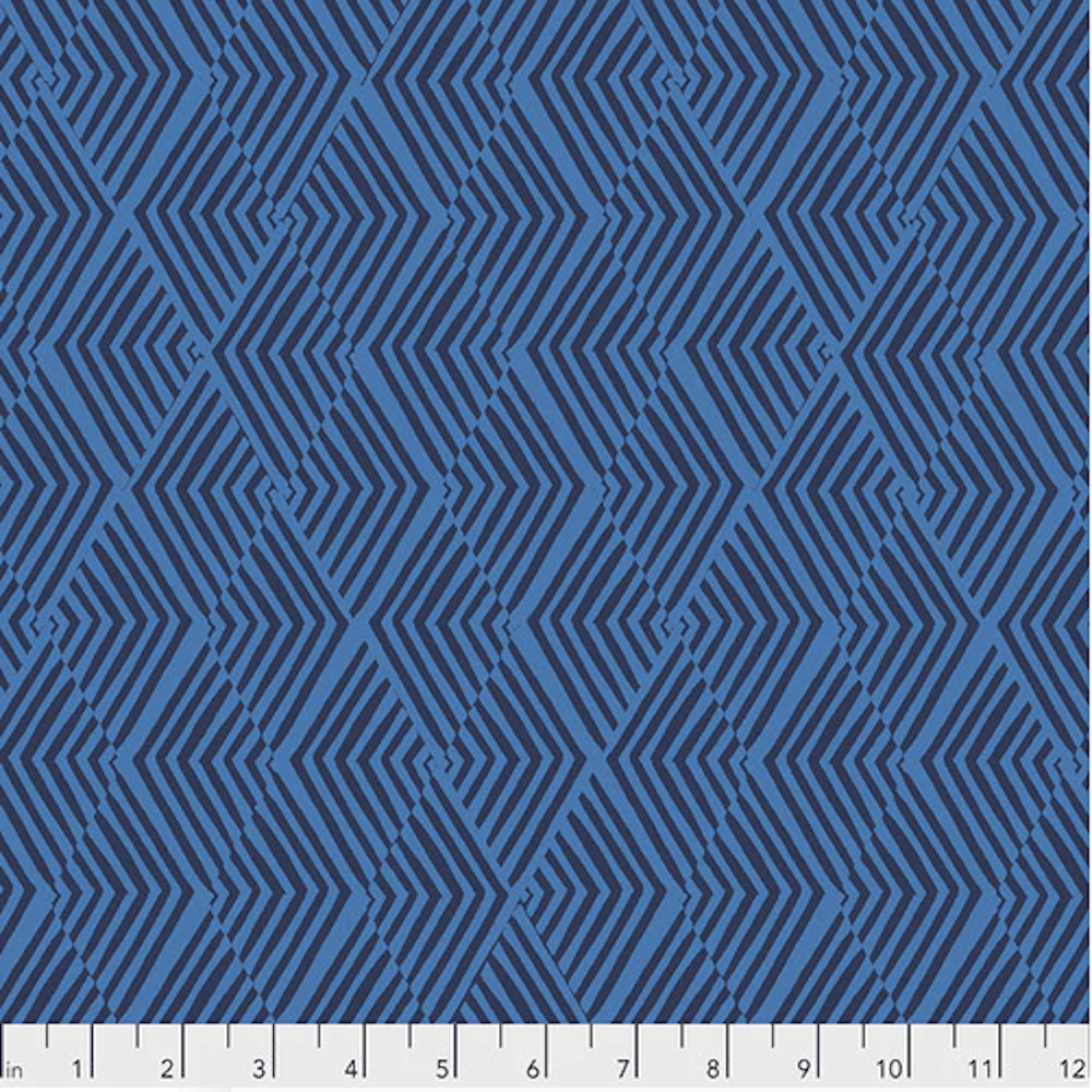 Kismet Diamonds Indigo Blue Valori Wells Free Spirit Fabrics Cotton Fabric FS-PWVW013.INDIGO | US Fabric Shop