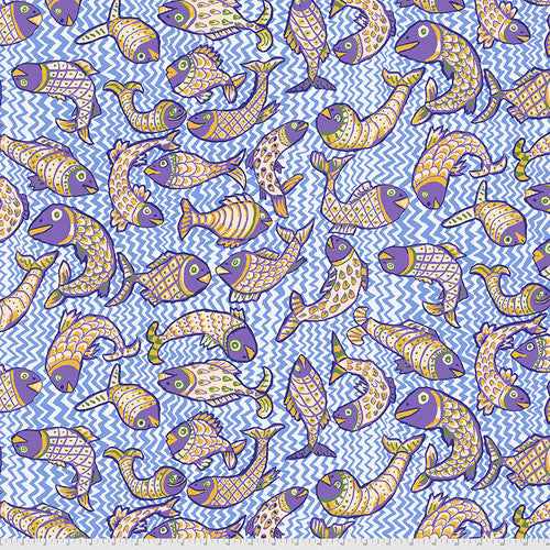 Koi Polloi Delft Brandon Mably Stash Kaffe Fassett Free Spirit Cotton Fabric FS-PWBM079.DELFT