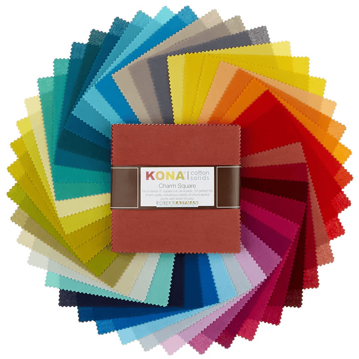 Kona Paintbox Basics Coordinates 5" Squares 42pcs Robert Kaufman Cotton Fabric Kona-CHS-584-42 | US Fabric Shop
