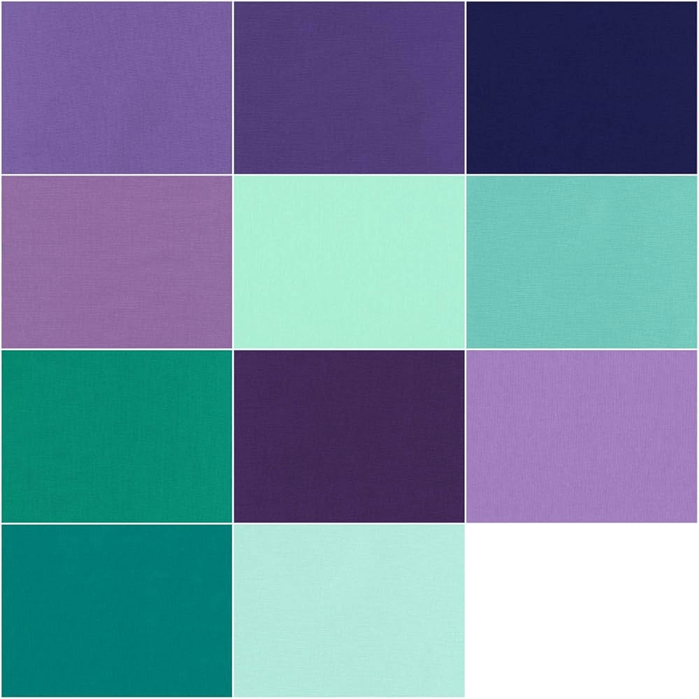 Kona Aurora Palette 2.5" Strips 40pcs Robert Kaufman Cotton Fabric Kona-RU-783-40 | US Fabric Shop