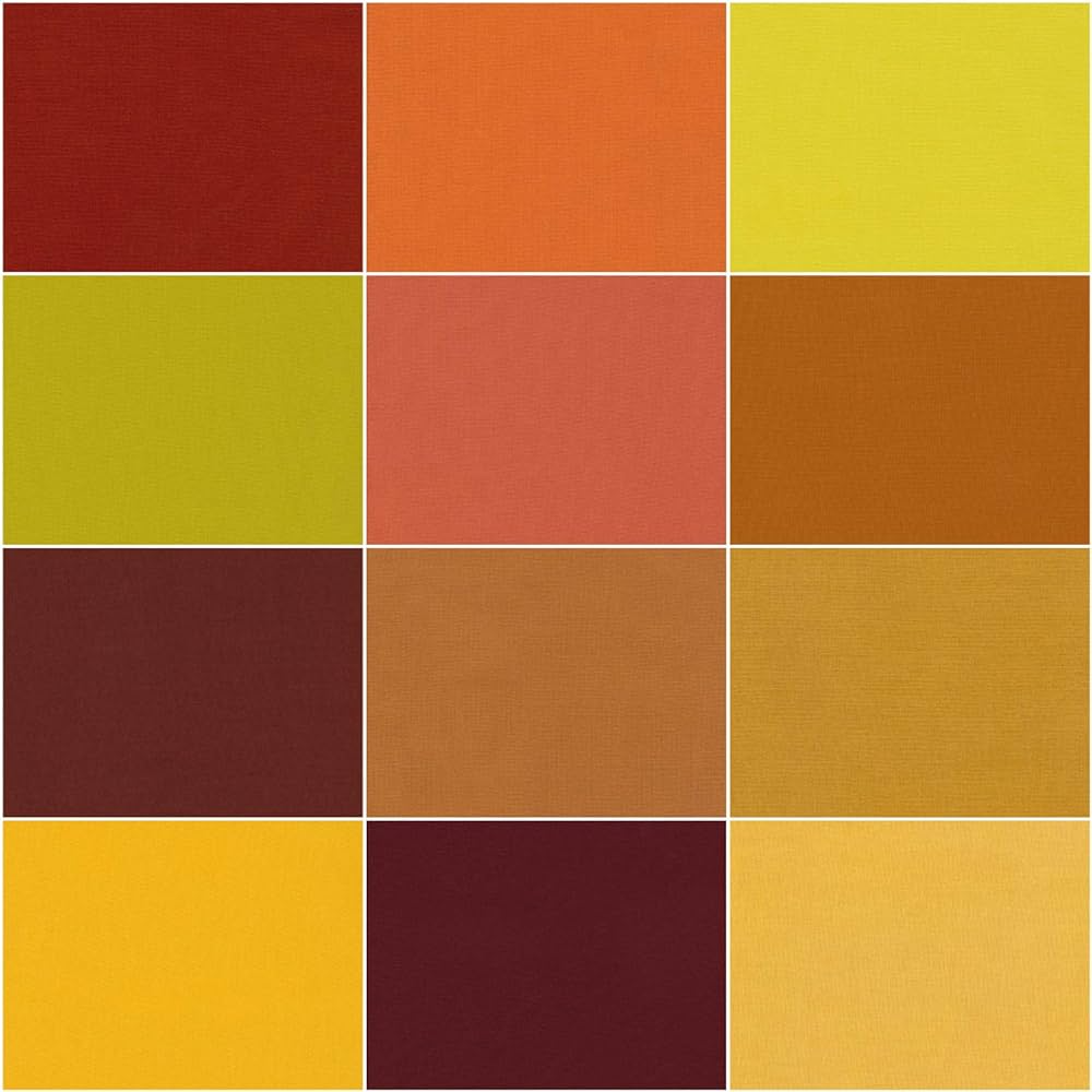 Kona Autumn Hues 2.5" Strips 40pcs Robert Kaufman Cotton Fabric Kona-RU-772-40