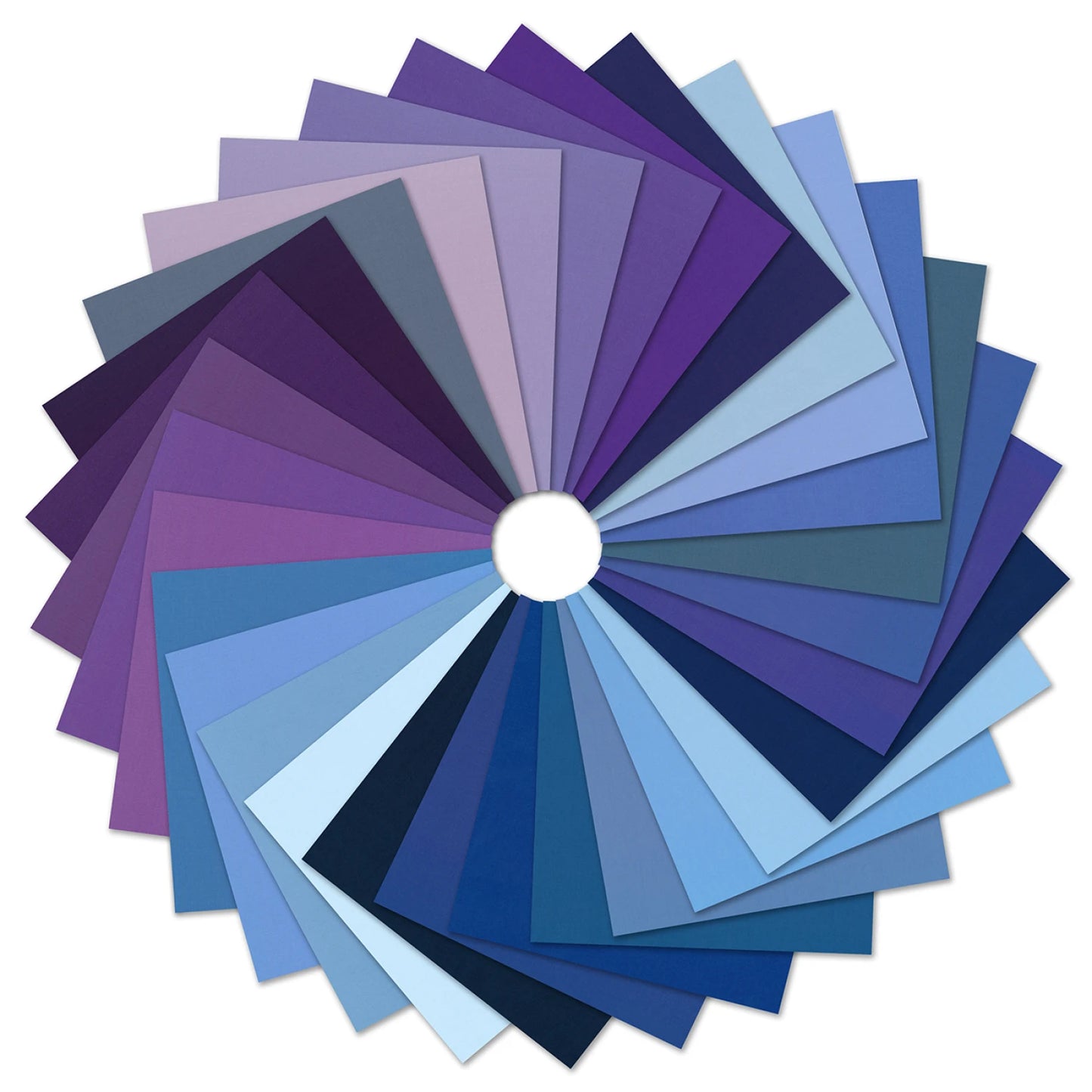 Kona Cotton BOM 2026 Block 9 Tanzanite 5" Squares Charm Pack 42pcs Robert Kaufman Cotton Fabric RK-CHS-1370-42