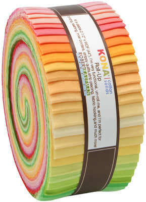 Kona Cotton Sunrise Palette 2.5" Strips 43pcs Robert Kaufman Cotton Fabric RK-RU-262-43
