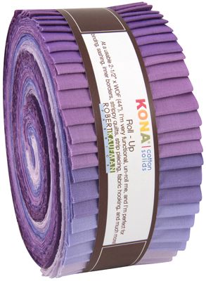 Kona Lavender Fields Purple 2.5" Strips 40pcs Robert Kaufman Cotton Fabric Kona-RU-437-40