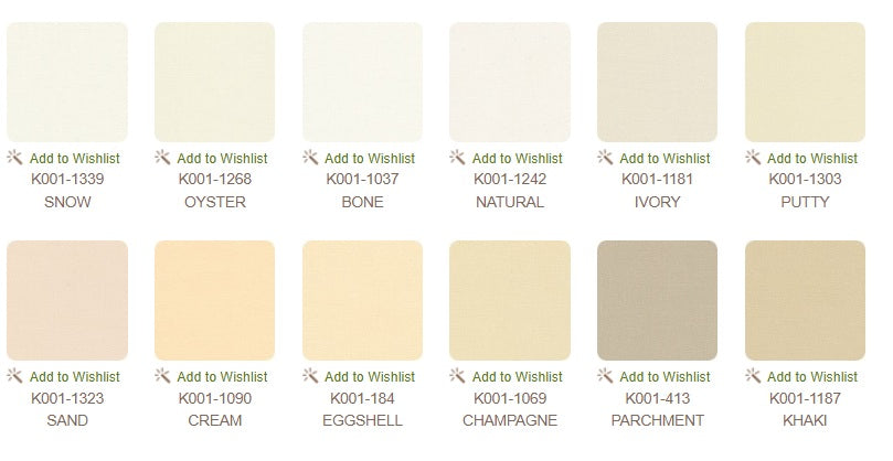 Kona Solids Not Quite White Palette Fat Quarter Bundle 18"X21" 12 pcs Robert Kaufman Cotton Fabric RK-FQ-909-12