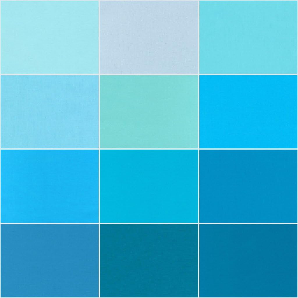 Kona Pool Party Palette 5" Squares 42pcs Robert Kaufman Cotton Fabric Kona-CHS-350-42