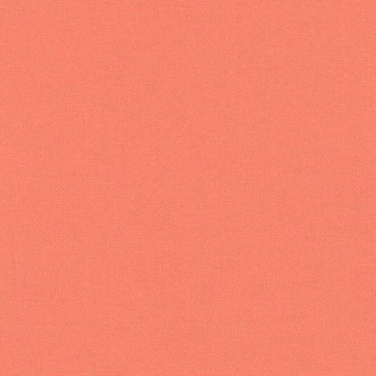 Kona Salmon Orange Solid Robert Kaufman Cotton fabric Kona-Salmon K001-1483
