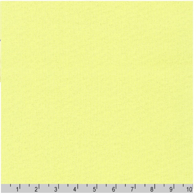Kona Sheen Lemon Ice Yellow Metallic Robert Kaufman Cotton Fabric RK-K106-1846