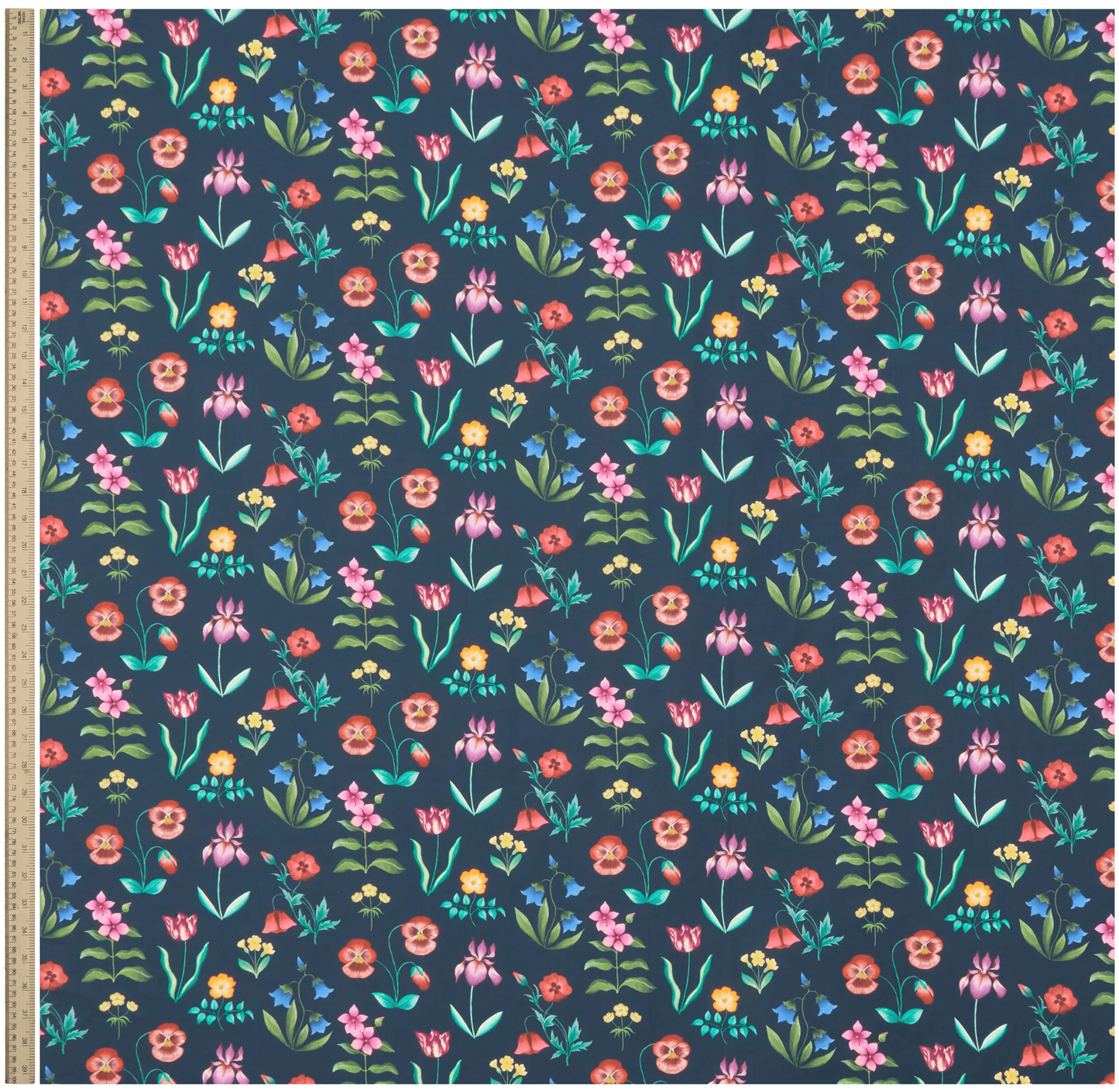 SS26 Floral Rebellion Floral Majesty Navy Blue Liberty Fabrics Cotton Tana Lawn Fabric LF-036361016-A | US Fabric Shop