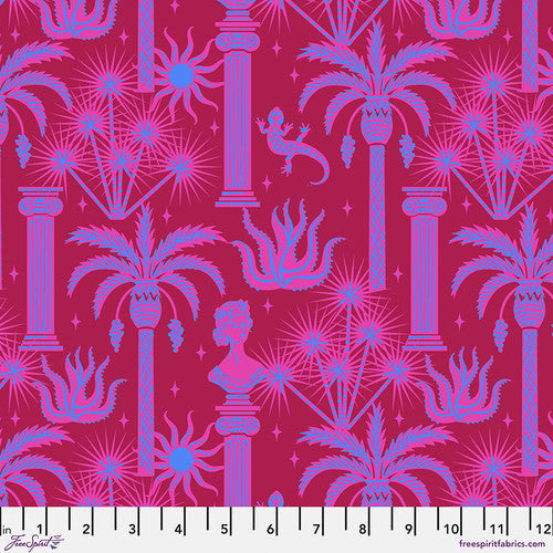 La Dolce Vita Capri Magenta Stacy Peterson Free Spirit Cotton Fabric FS-PWST029.MAGENTA