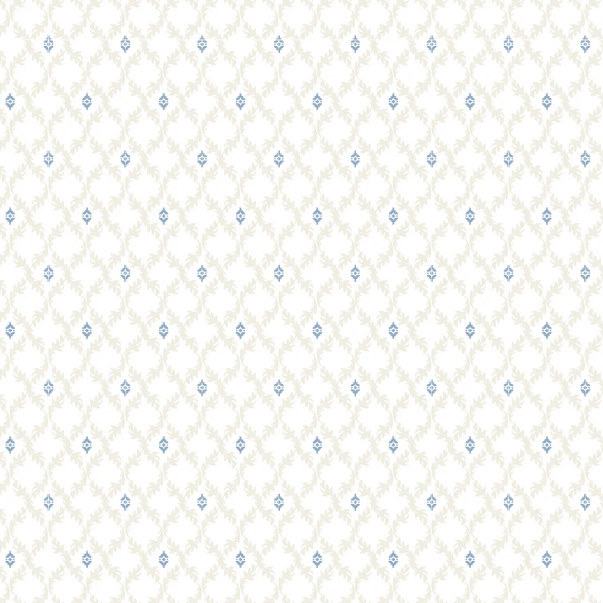 Lakeland Blues Leafy Diamonds Light Samantha Walker Poppie Cotton Cotton Fabric POC-LB25807 | US Fabric Shop