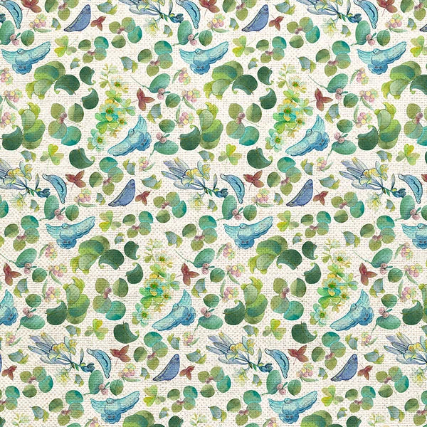Lamb of God Blue Birds Dove Paintbrush Studios Cotton Fabric PBS-120-26472