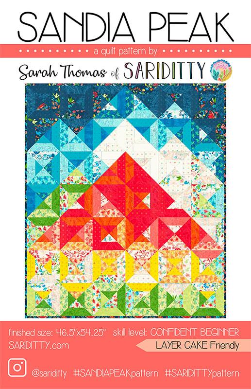 Sandia Peak Layer Cake Friendly Quilt Pattern Sarah Thomas Sariditty SD-015